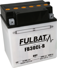 Fulbat Konvenční motocyklová baterie FULBAT FB30CL-B (YB30CL-B) Včetně balení kyseliny 2H820451