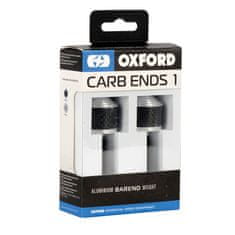 Oxford závaží řídítek Carb Ends 2 s redukcí pro vnitřní průměr 13 a 18 mm (vnější 22 a 28,6 mm), OXFORD (stříbrné, pár) OX587