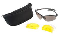 Nox Brýle s vyměnitelnými skly (čiré, sluneční, žluté), NOX LUNSUN3