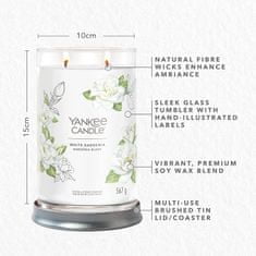 Yankee Candle Aromatická svíčka Signature velká Tumbler White Gardenia 567g