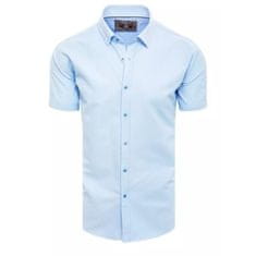 Dstreet Pánská košile s krátkým rukávem K053 modrá kx0985 XXL