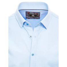 Dstreet Pánská košile s krátkým rukávem K053 modrá kx0985 XXL