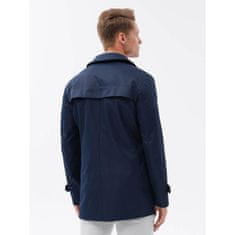 OMBRE Pánský kabát C432 tmavě modrá MDN121726 XXL