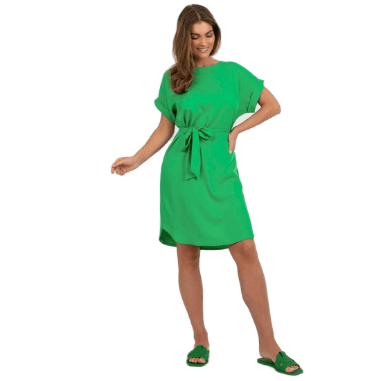 RUE PARIS Dámské šaty s krátkým rukávem RUE PARIS zelené WN-SK-2905.95_398452