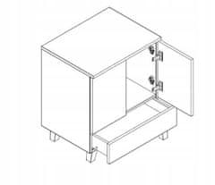 Stolkar Koupelnová skříňka s horní deskou bílá 60 cm Venezia