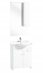 Deftrans Koupelnová skříňka s umyvadlem 65 a zrcadlem LED SILVES bílá
