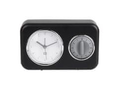 Present Time Kuchyňské hodiny s minutkou Nostalgia 17 cm černá Present Time