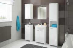 Deftrans Praxis vysoký stojící koupelnový podstavec bílý