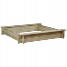 Sobex Dřevěné pískoviště s lavičkami impregnovanými 120x120