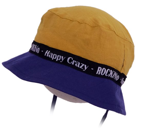 ROCKINO Chlapecký letní klobouk vzor 3450 - modrohořčicový