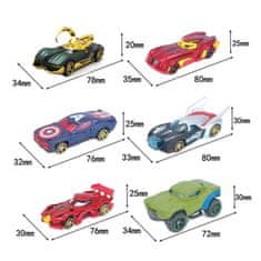 INTEREST Set krásných modelů autíček Avengers set 6ks.