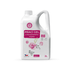 Nanolab Prací gel z Marseillského mýdla pro citlivou pokožku Růže 2L, 40PD