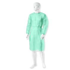 ZARYS Zdravotnický plášť s elastickými manžetami, 30g, zelená, 10ks Velikost: L