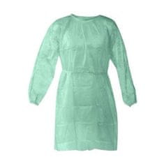 ZARYS Zdravotnický plášť s elastickými manžetami, 30g, zelená, 10ks Velikost: L