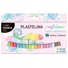 Kidea Školní pastelová plastelína pro děti 24 barev