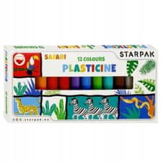 STARPAK Školní plastelína pro děti 12 barev Safari
