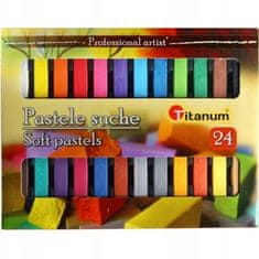 Titanum Suché pastelky pro děti 24 barev 