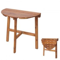MCW Skládací stůl L19, zahradní stůl balkonový stůl, vnitřní/venkovní skládací stůl z akátového dřeva s certifikátem MVG 71x70x34cm