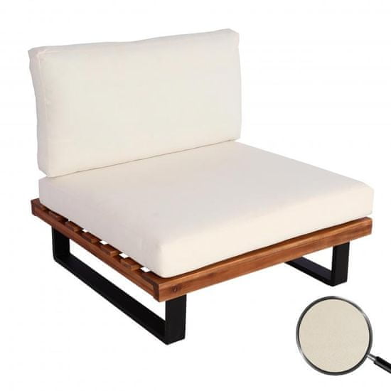 MCW Lounge chair H54, zahradní křeslo, spun polyakátové dřevo MVG-certifikovaný hliník