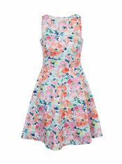 Orsay Růžovo-krémové dámské květované šaty 38