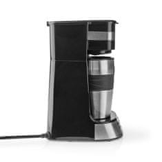 Nedis KACM310FBK osobní kávovar s termohrnkem 420 ml, časovač, černá