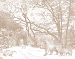 Vliesová obrazová tapeta Les, lesní zvířátka 159064, 350 x 279 cm, Forest Friends