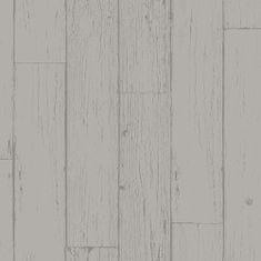 Vliesová tapeta na zeď šedá, imitace dřeva, palubek 347538, Matières - Wood, 0,53 x 10,05 m