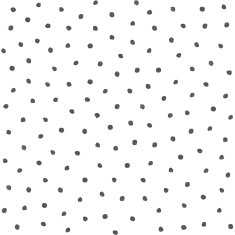 Bílá vliesová tapeta s černými puntíky 138934, Little Bandits, Black & White, 0,53 x 10,05 m