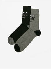 Replay Sada dvou párů pánských ponožek v šedé a černé barvě Replay 43-46