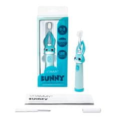 Vitammy Bunny Sonický zubní kartáček pro děti s LED světlem a nanovlákny, 0-3 roky, blankyt