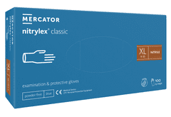 MERCATOR MEDICAL Nitrilové rukavice Mercator Classic blue textured, nepudr., 100 ks Velikost: S