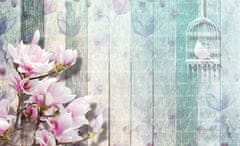 Vliesová obrazová tapeta Květy magnólie 22111, 416 x 254 cm, Photomurals