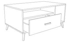 Matis Konferenční stolek PORTO - dub artisan/šedá
