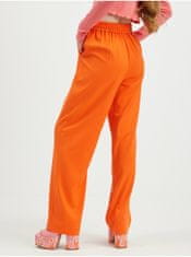 Vero Moda Oranžové dámské široké kalhoty VERO MODA Lis Cookie S/32