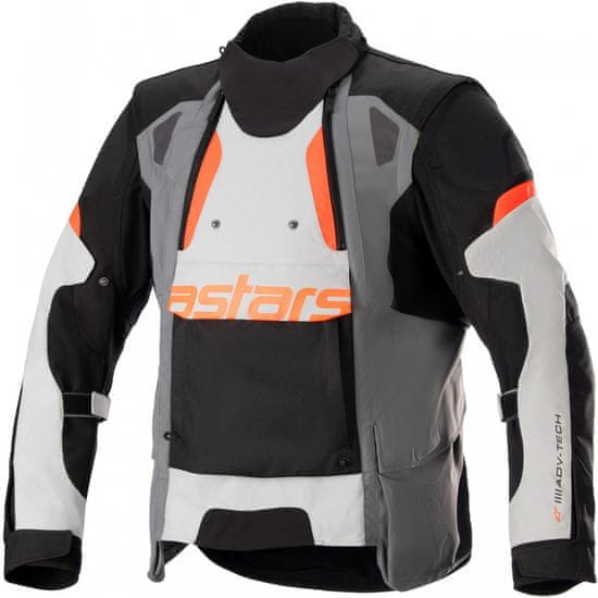 Alpinestars bunda HALO DRYSTAR dark gray/ice černo-oranžovo-bílo-šedá