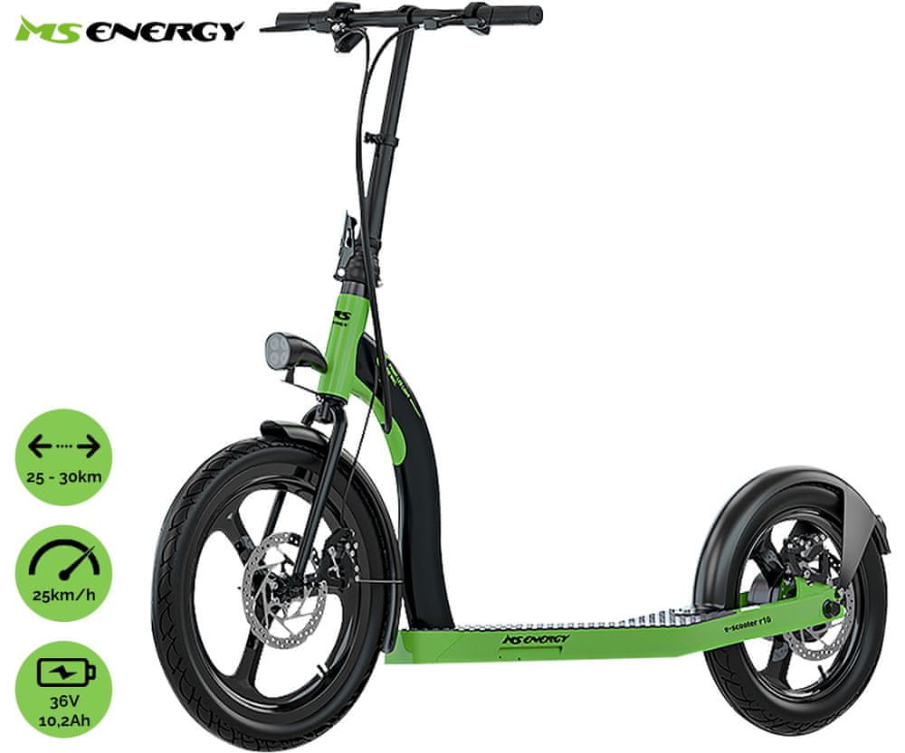 Levně MS ENERGY E-scooter r10, green