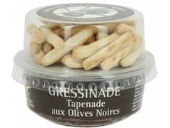 Gressinade - křupavé tyčinky a tapenada z černých oliv, 150g