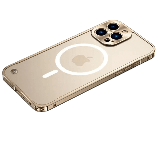 Symfony Kovový magnetický Magsafe kryt na Apple iPhone 14, zlatý