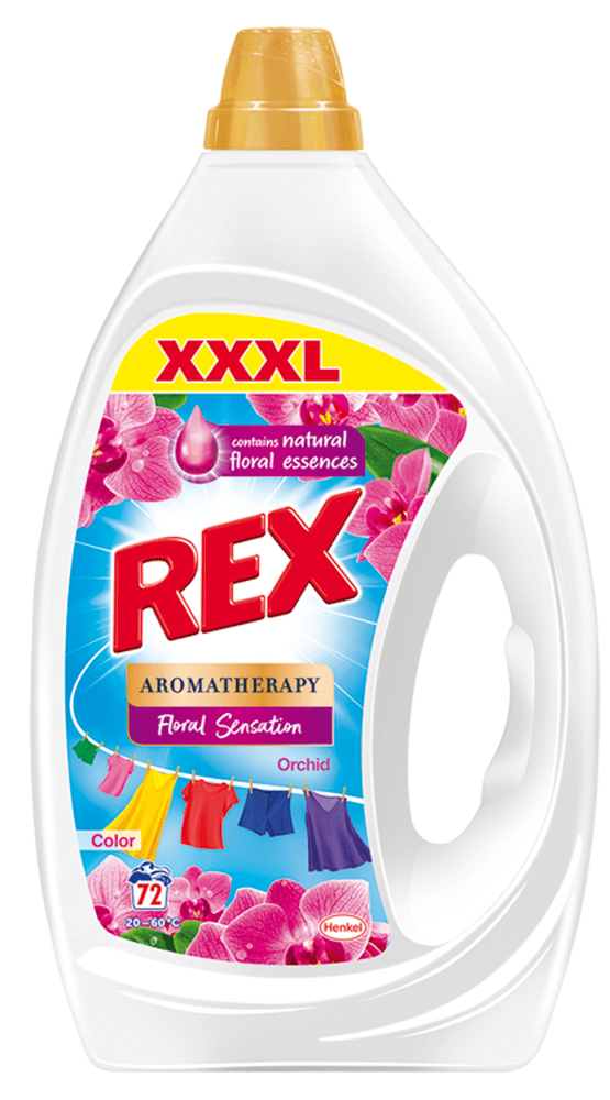 Levně Rex prací gel Aromatherapy Orchid Color 72 praní, 3,24 l