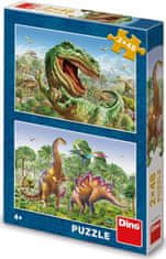 Dino Puzzle Souboj dinosaurů 2x48 dílků
