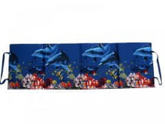 HolidaySport Plážové molitanové skládací lehátko Trieste-7 3 cm delfíni + korály
