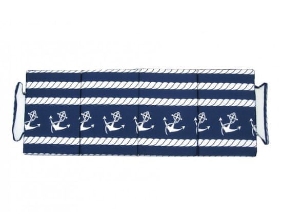 HolidaySport Plážové molitanové skládací lehátko Trieste-49 3 cm bílé lano + kotvy