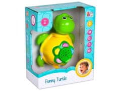 sarcia.eu Vzdělávací hračka, zábavná želva s ukolébavkou, hudební želva 18m+, BamBam 