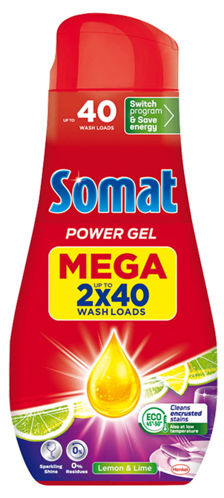 Levně Somat All-in-1 gel do myčky Lemon & Lime 80 dávek, 1440 ml
