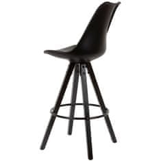 Bruxxi Barová židle Urban (SET 2 ks), syntetická kůže, černá