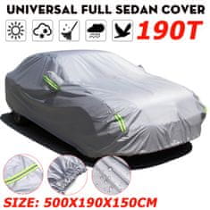 SONNENH Extra velká XL celopokryvová autoplachta pro ochranu před deštěm, sluncem, UV zářením, voděodolná, univerzální
