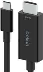 Belkin kabel USB-C na HDMI 2.1, 2m, černá, AVC012bt2MBK - rozbaleno