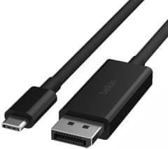 Belkin kabel USB-C na DP 1.4, 2m, černá, AVC014bt2MBK