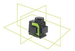 Strend Pro Křížový laser 3D 360° zelený paprsek, samonivelační INDUSTRIAL GF360G 30m/50m