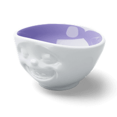 58products Miska "Smějící se" v bílé barvě, fialová uvnitř, 500 ml